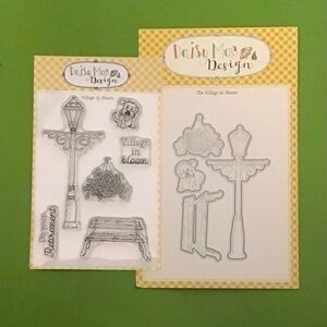 Village in Bloom Stamp and Die set for cards paper crafts scrapbooking